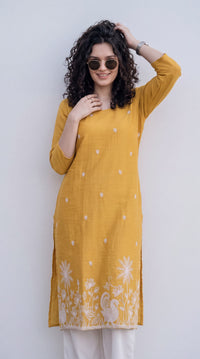 Chanderi Classic Straight Kurta