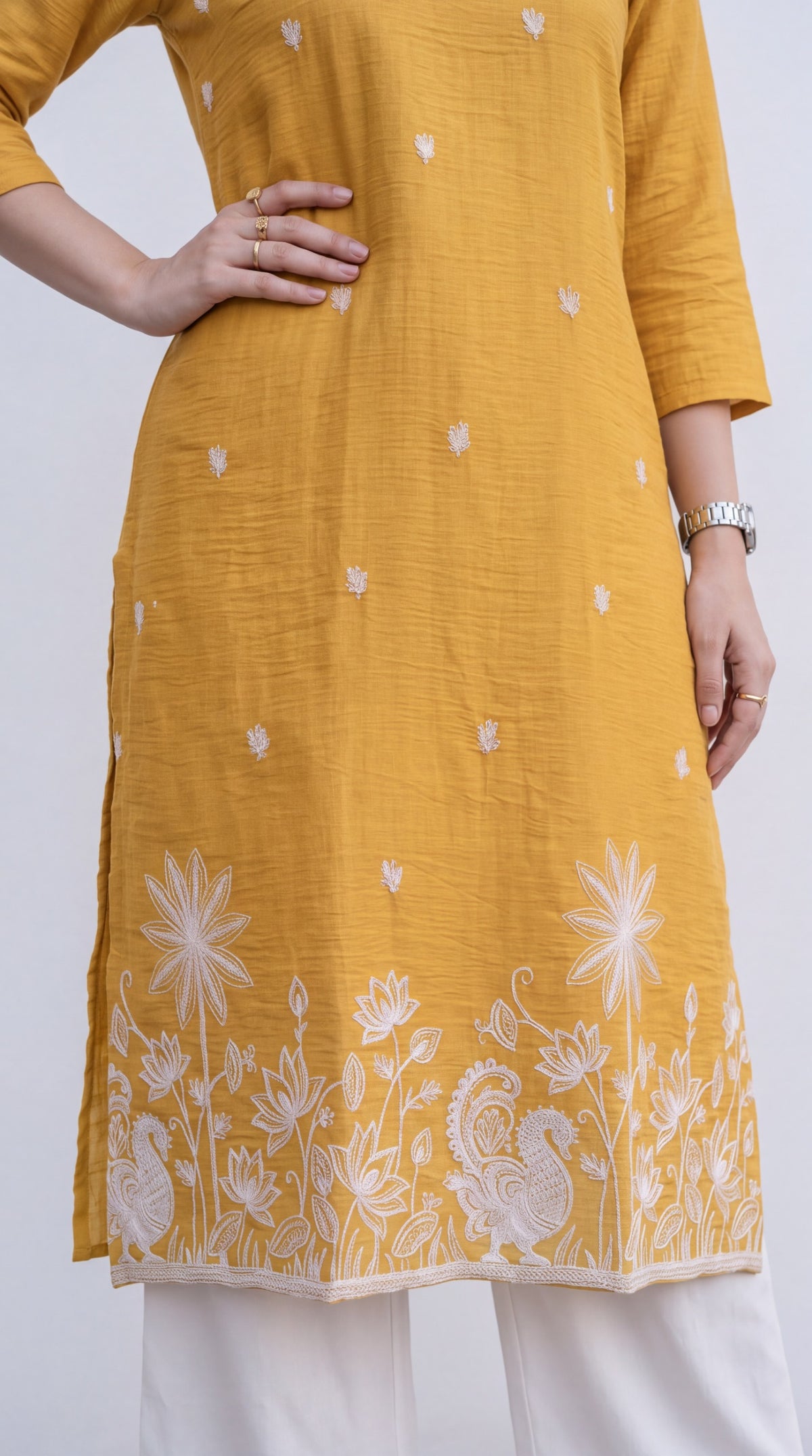Chanderi Classic Straight Kurta
