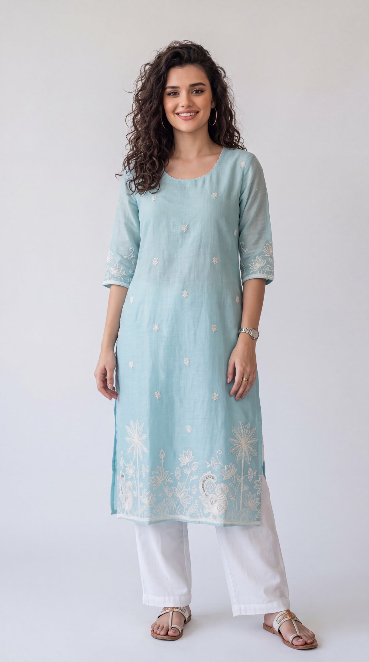 Chanderi Classic Straight Kurta