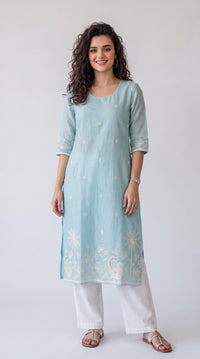 Chanderi Classic Straight Kurta