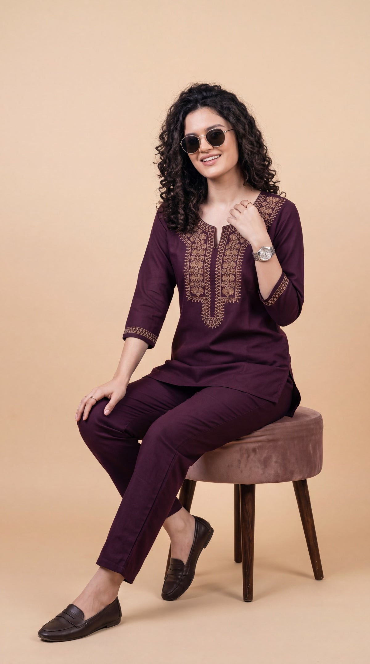 Embroidered Comfort Co-ord Set - Etiquette Apparel