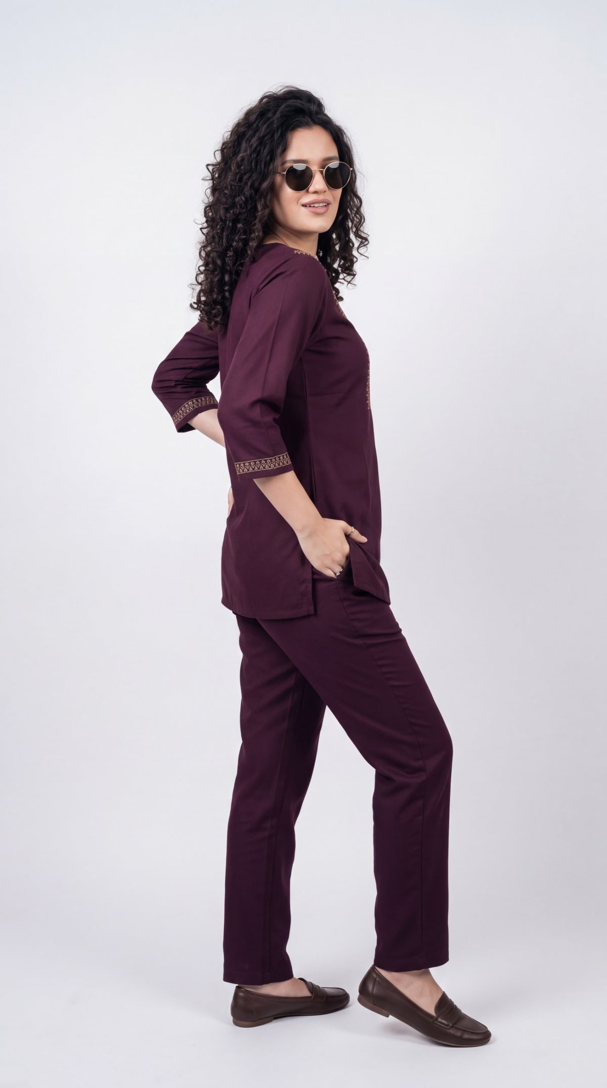Embroidered Comfort Co-ord Set - Etiquette Apparel
