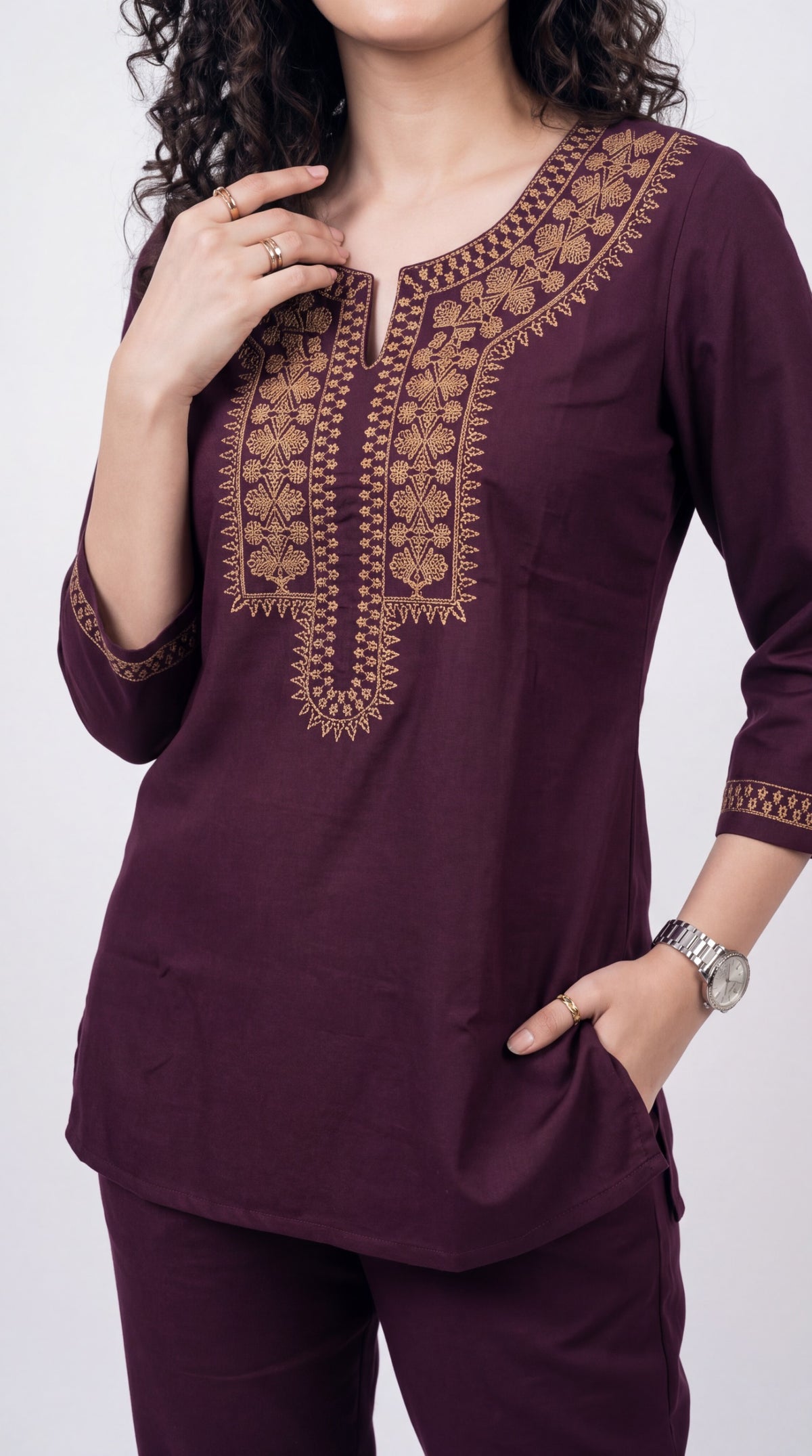 Embroidered Comfort Co-ord Set - Etiquette Apparel