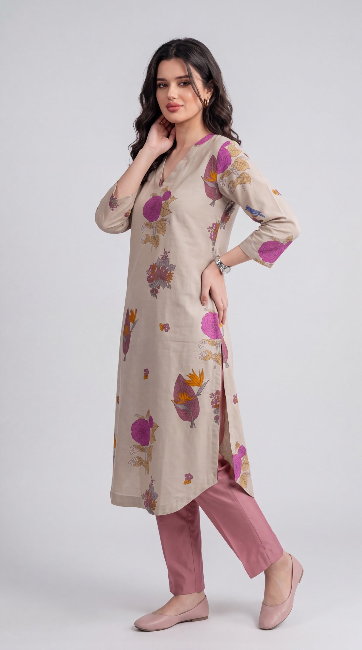 Contemporary Floral Kurta