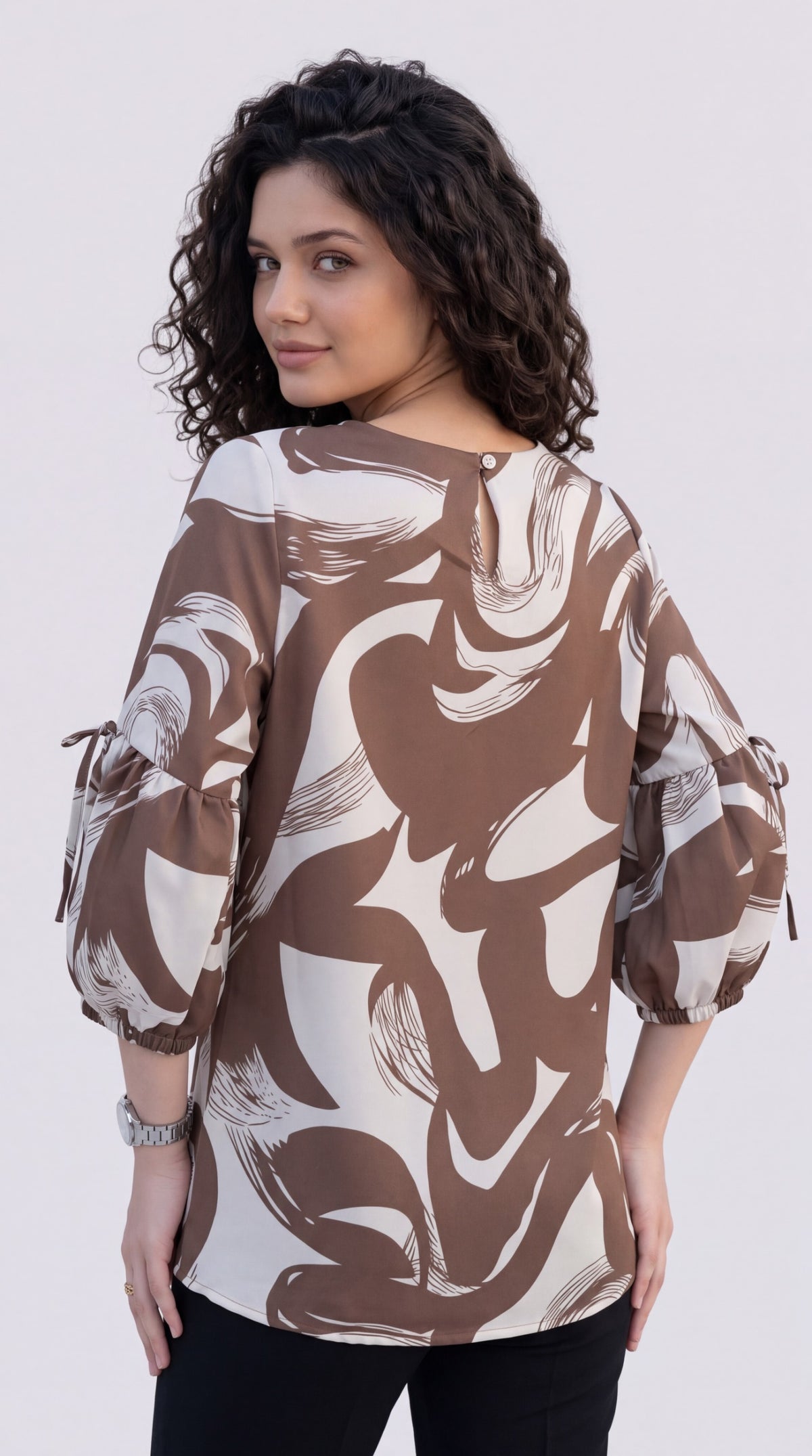 Chic abstract Print Polyester Top
