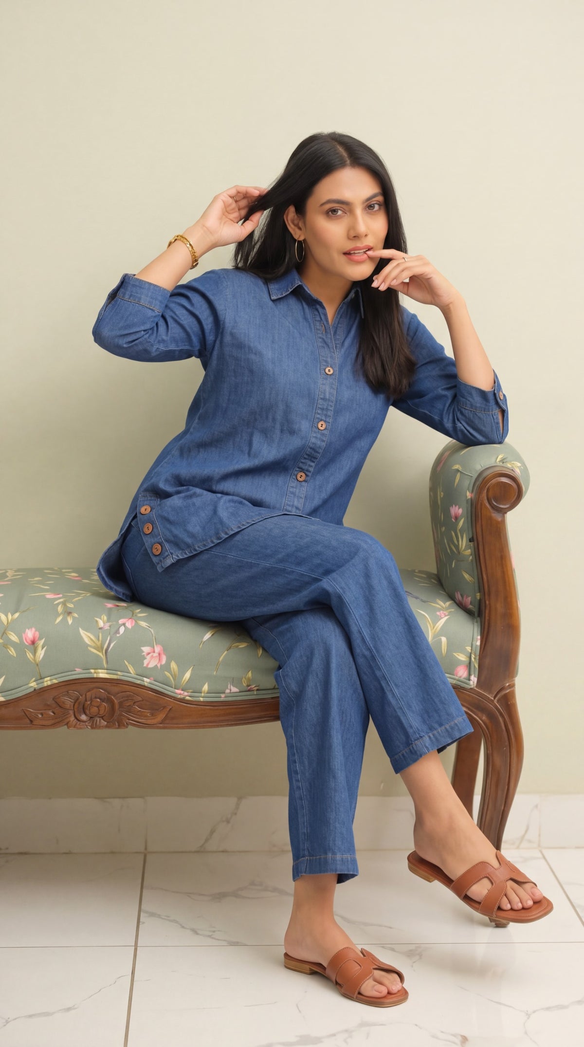 Stylish Denim Co Ord Set for Women - Etiquette Apparel