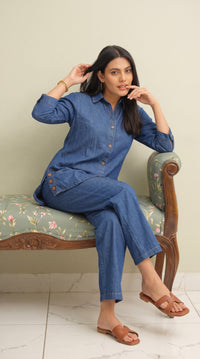 Stylish Denim Co Ord Set for Women - Etiquette Apparel