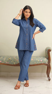 Stylish Denim Co Ord Set for Women - Etiquette Apparel