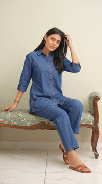 Stylish Denim Co Ord Set for Women - Etiquette Apparel