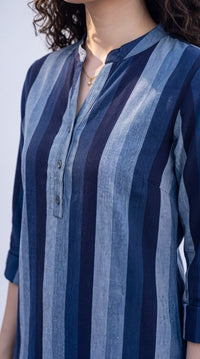 Easy Striped Denim Top