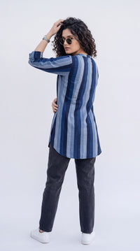 Easy Striped Denim Top