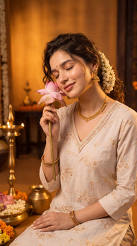 Timeless Floral Embroidered Kurta - Etiquette Apparel