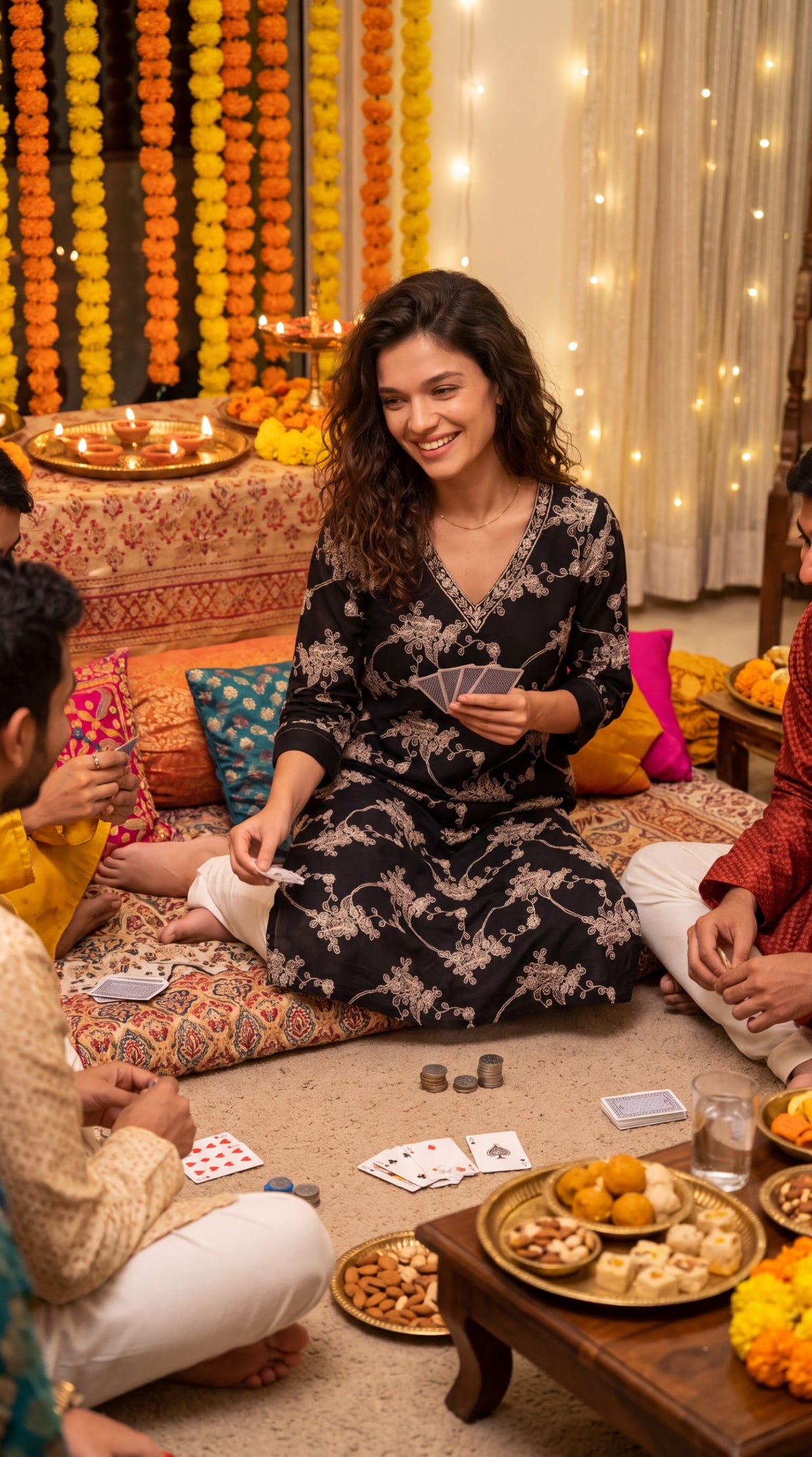 Timeless Floral Embroidered Kurta - Etiquette Apparel