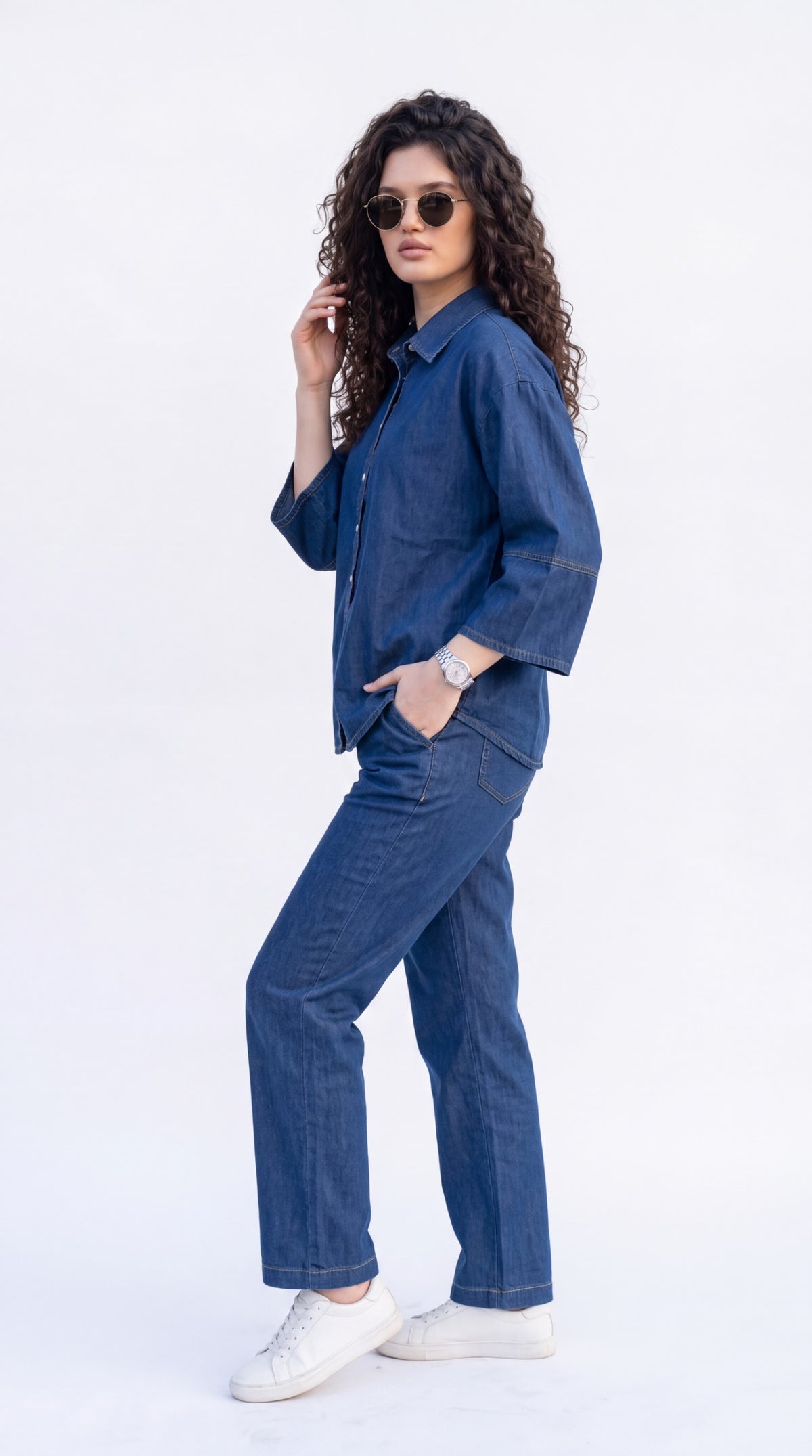 Smart Casual Denim Co-ord Set - Etiquette Apparel