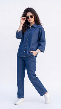 Smart Casual Denim Co-ord Set - Etiquette Apparel