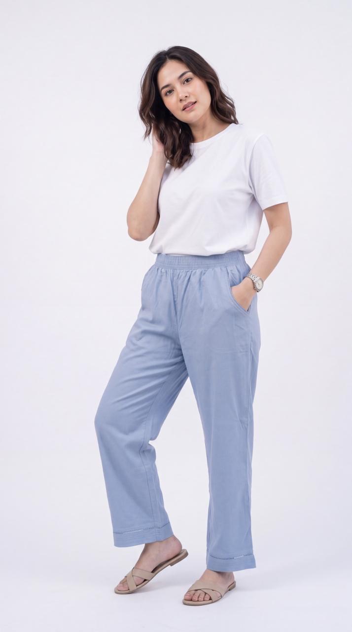 Full Broad Elasticated Pants - Etiquette Apparel