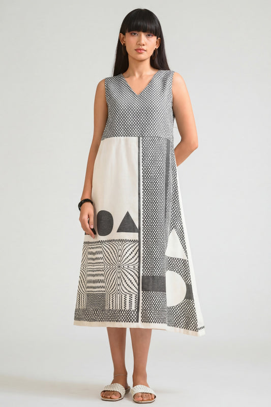 Graphic Glam Sleeveless Dress - Etiquette Apparel