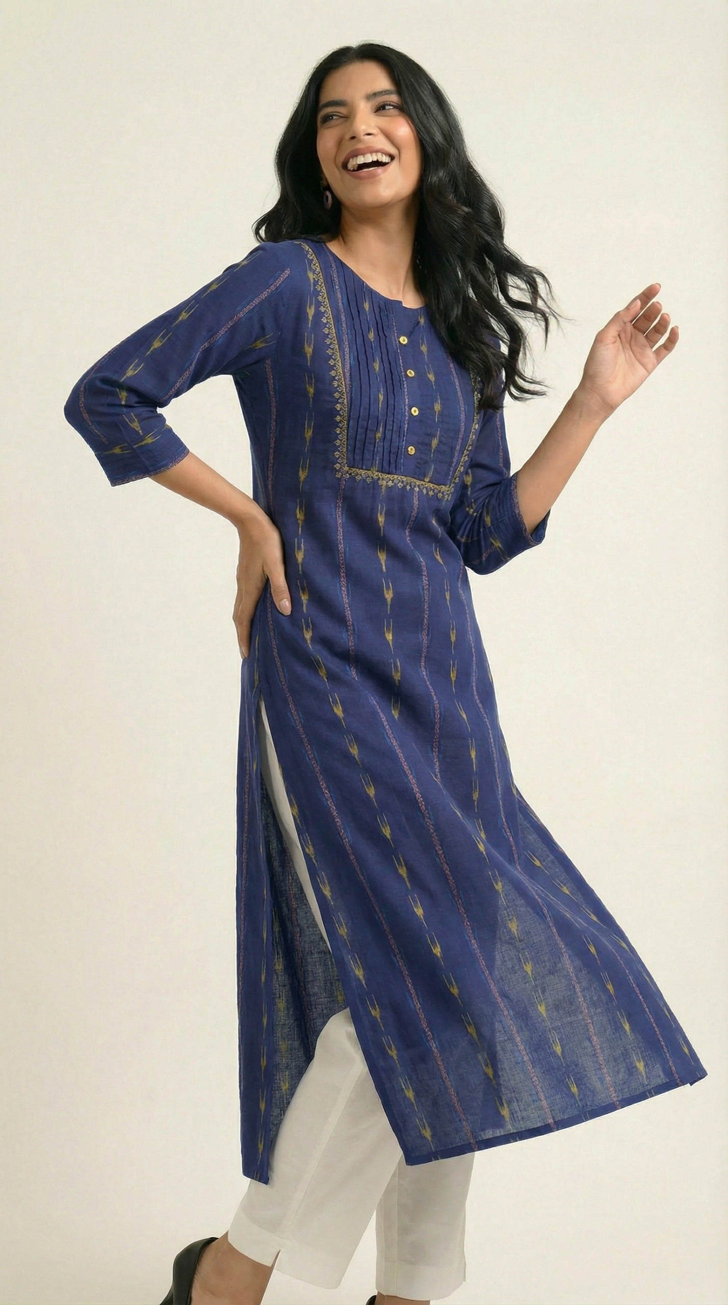 Weaving  in Motion Jamdani Kurta - Etiquette Apparel