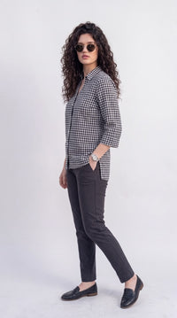 Gingham Check Cotton Top