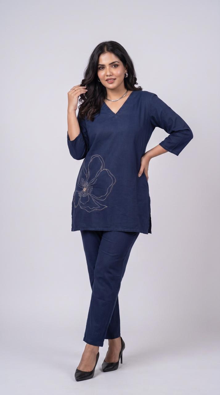 Bloom in Blue Co-ord set - Etiquette Apparel