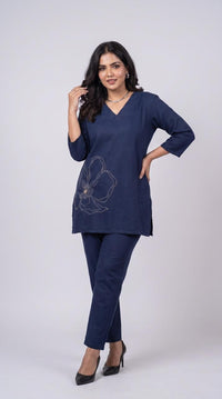 Bloom in Blue Co-ord set - Etiquette Apparel
