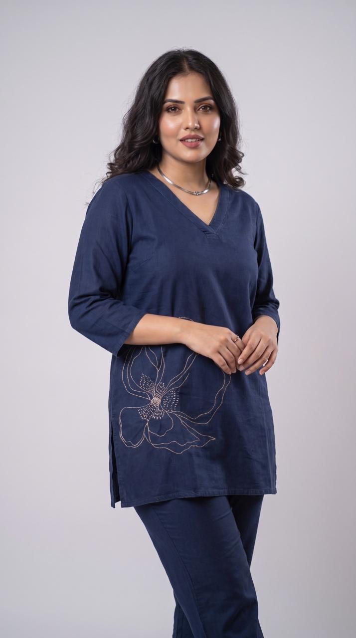 Bloom in Blue Co-ord set - Etiquette Apparel