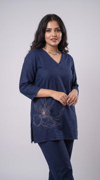 Bloom in Blue Co-ord set - Etiquette Apparel