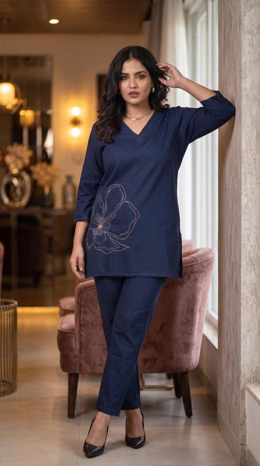 Bloom in Blue Co-ord set - Etiquette Apparel