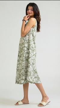 Geometry in Motion Sleeveless Dress - Etiquette Apparel