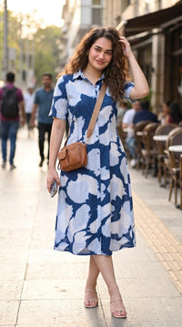 Camo Indi Wash Dress - Etiquette Apparel