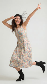 Into the Tropics Sleeveless Dress - Etiquette Apparel