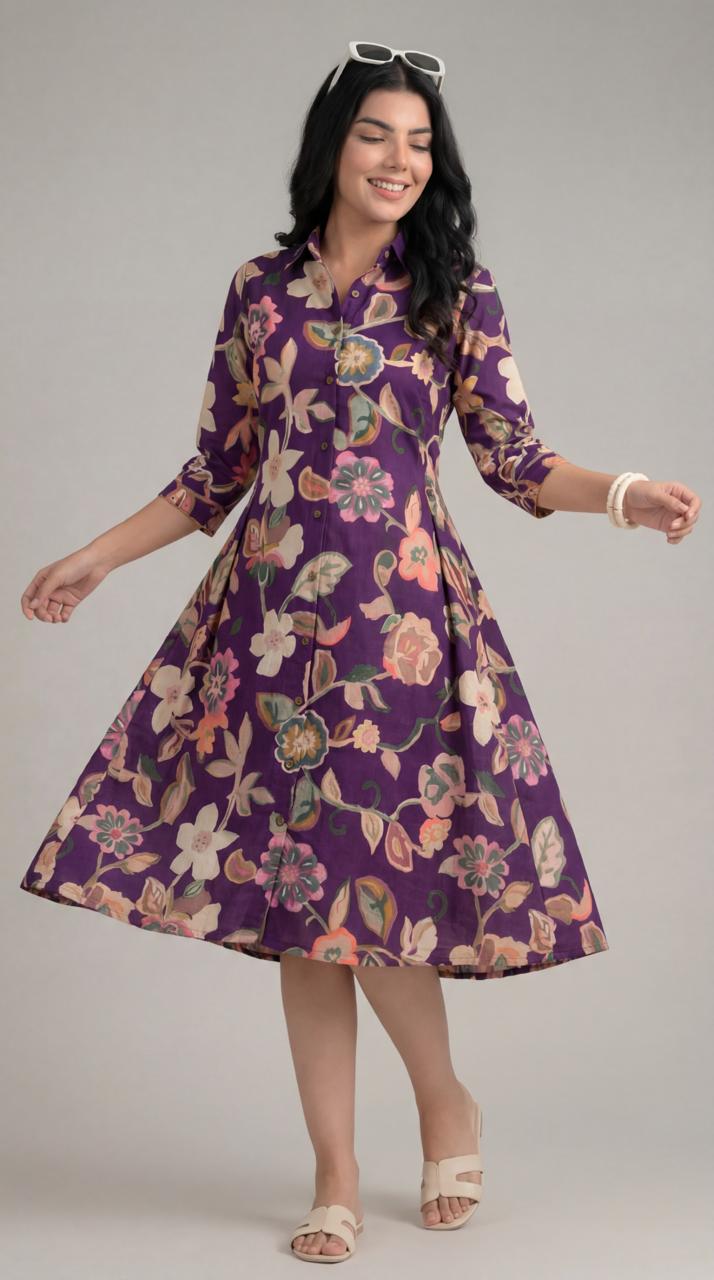 Abstract Summer Ease Dress - Etiquette Apparel