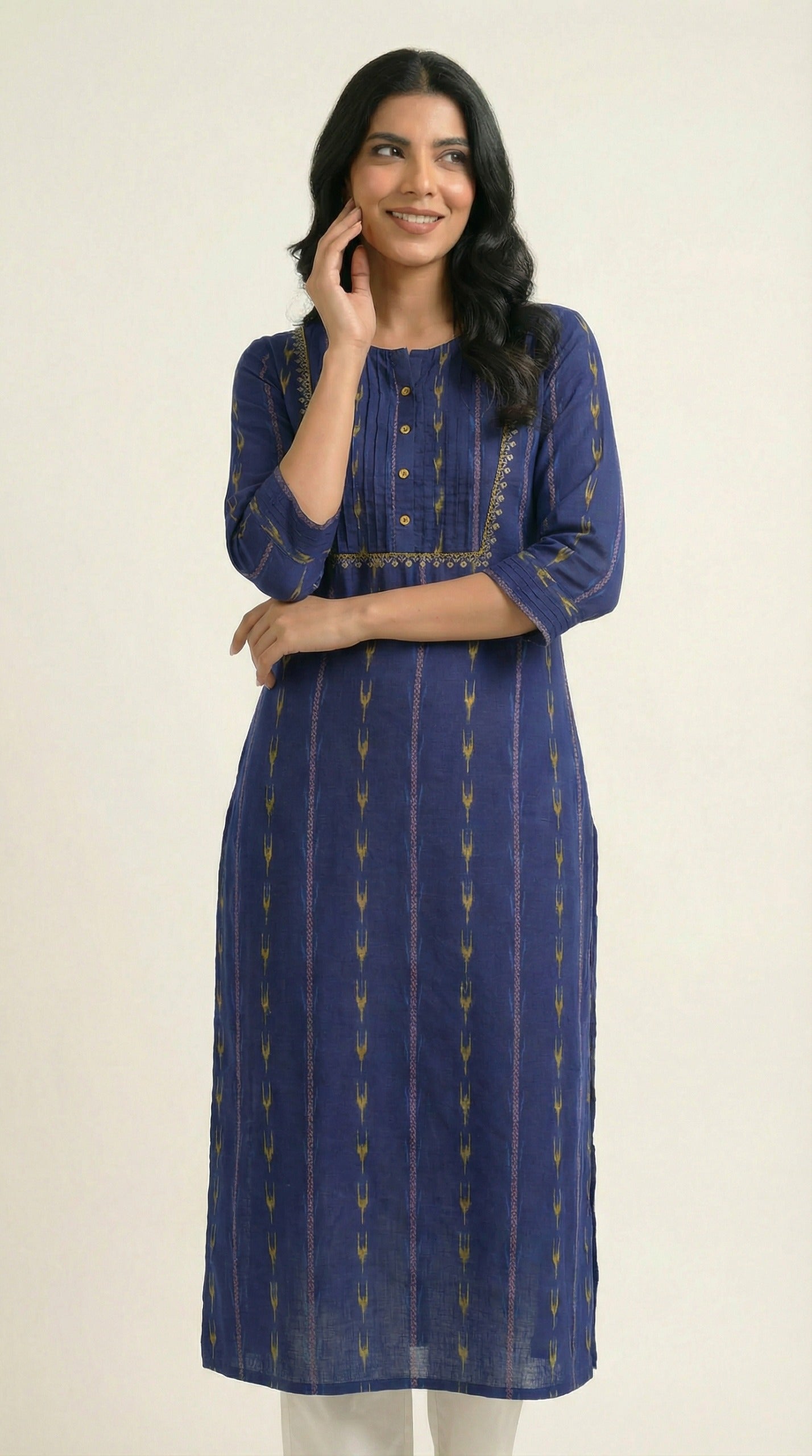 Product Carousel Image 4: Weaving  in Motion Jamdani Kurta
