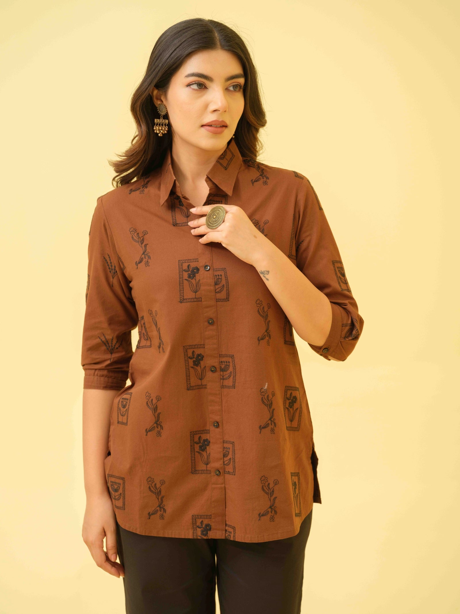 Product Carousel Image 2: Enchanted Florals Embroidered Top