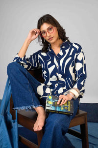 Vintage Wash Print Top - Etiquette Apparel