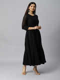 A full hakoba embroidered full length dress - Etiquette Apparel