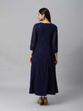 A full hakoba embroidered full length dress - Etiquette Apparel