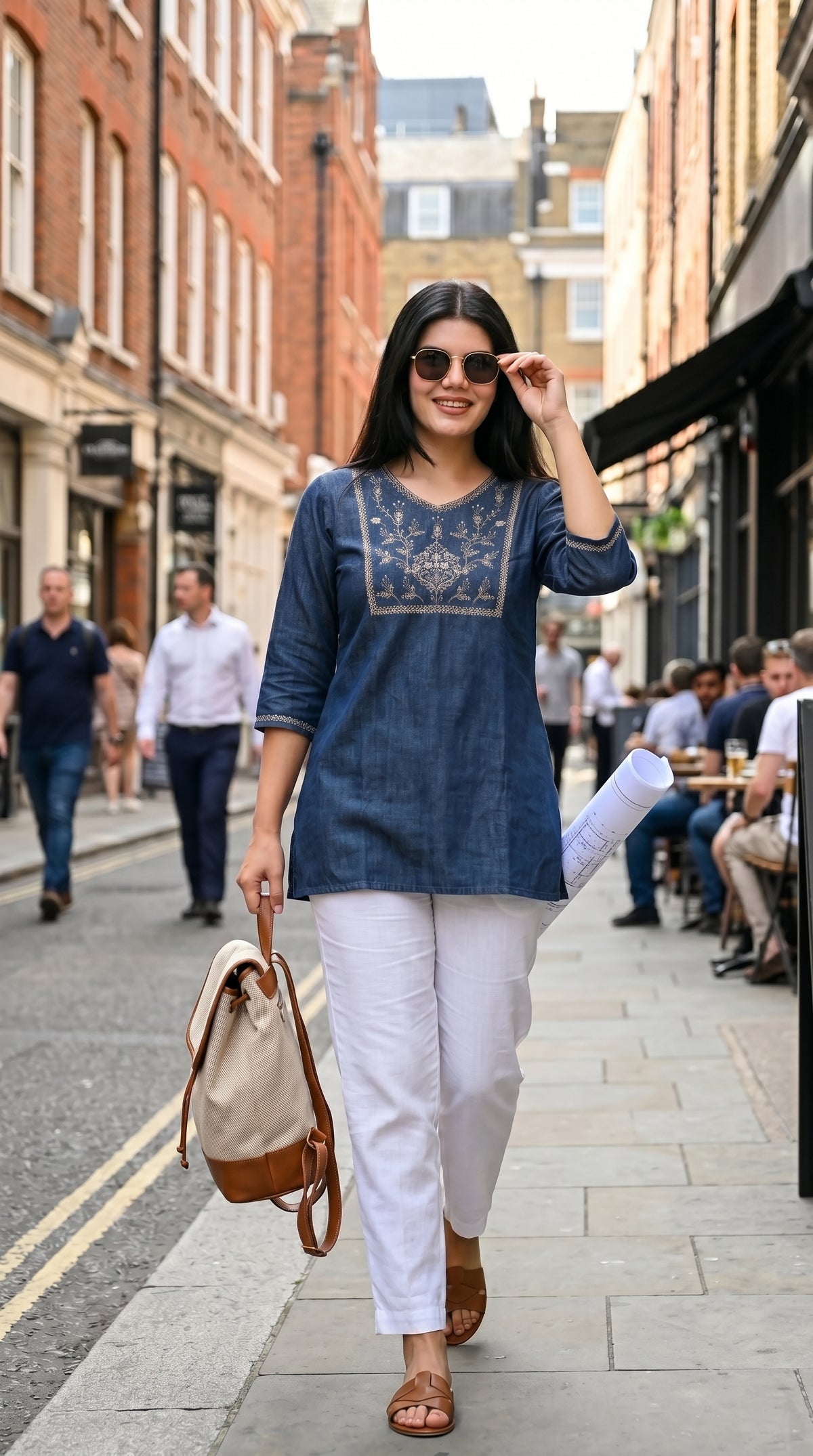 Rustic Yoke Denim Top - Etiquette Apparel