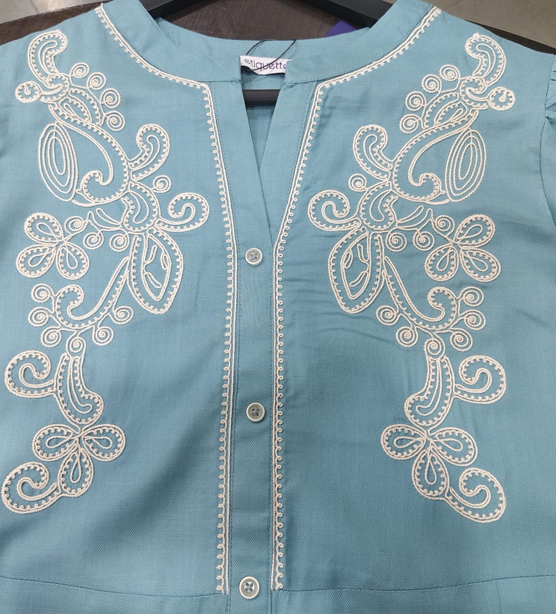 Sunny Dress with Dori Embroidery - Etiquette Apparel 