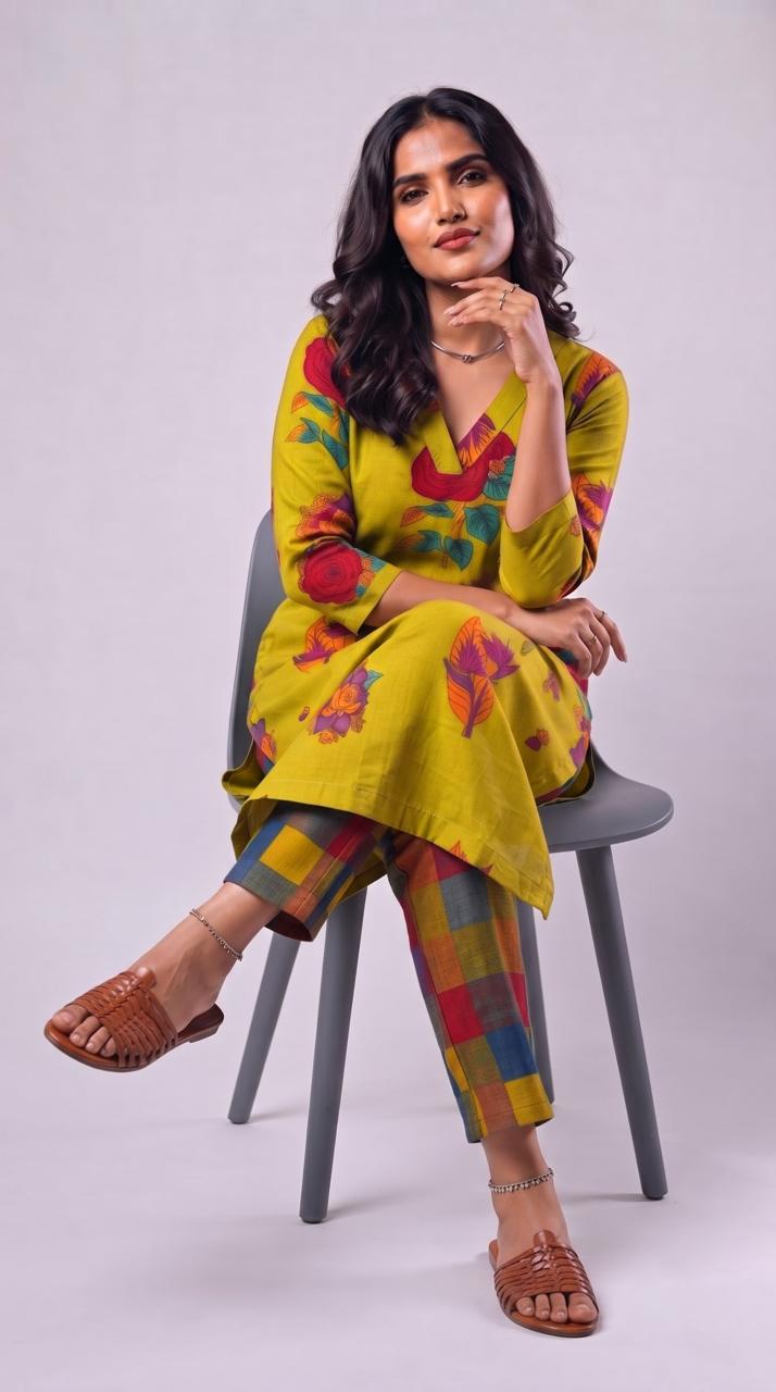 Contemporary Floral Kurta